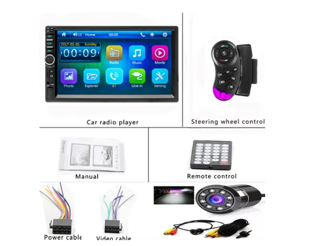 Radio Carro Pantalla 7' Tactil Mirrorlink Bluetooth Usb